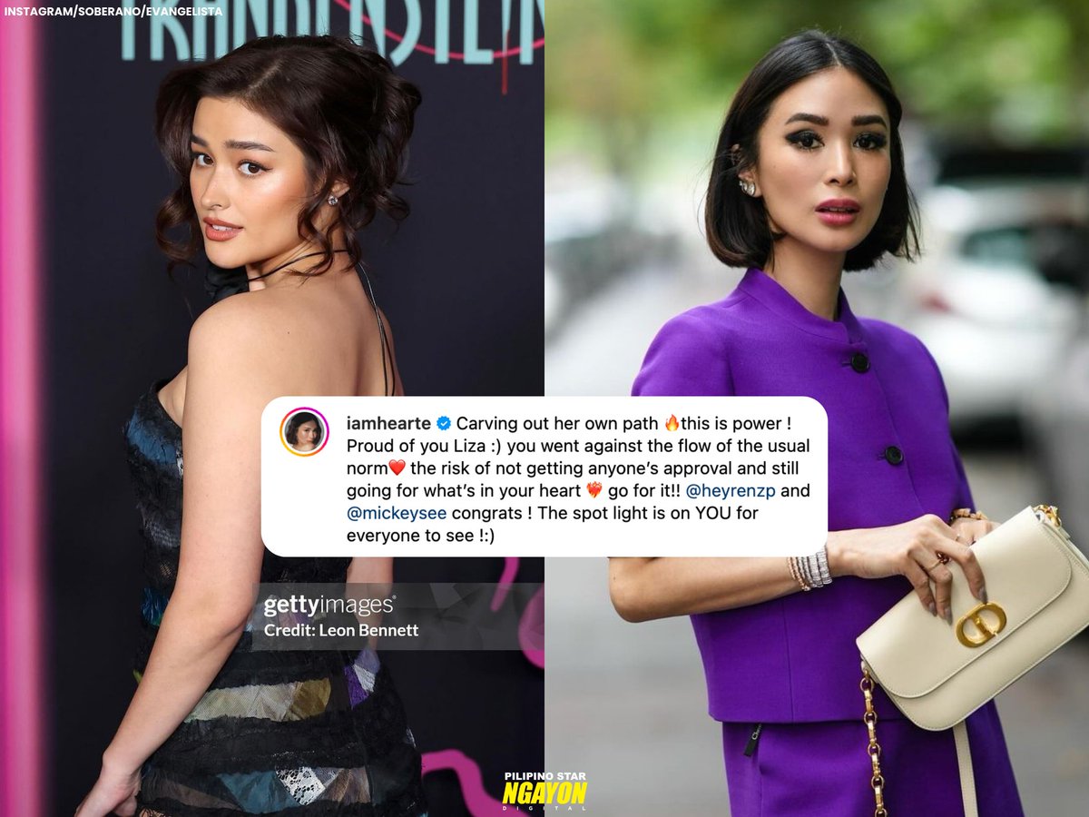 ‘YOU WENT AGAINST THE FLOW OF THE USUAL NORM’ ❤️

Ito ang naging mensahe ni Heart Evangelista para sa aktres na si Liza Soberano sa latest Instagram post nito kung saan makikita ang ilang photos mula sa premiere night ng horror-comedy film na “Lisa Frankenstein.”
