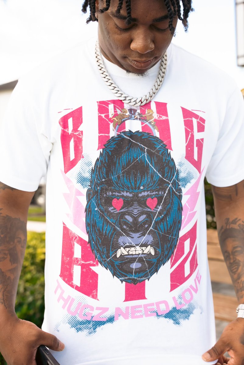 FredoBang's tweet photo. “THUGZ NEED LOVE” 🦍💘 

T-Shirt Available Now….

https://t.co/5Ag31iEP3W 🛒🛒 https://t.co/uF5KEqts5f