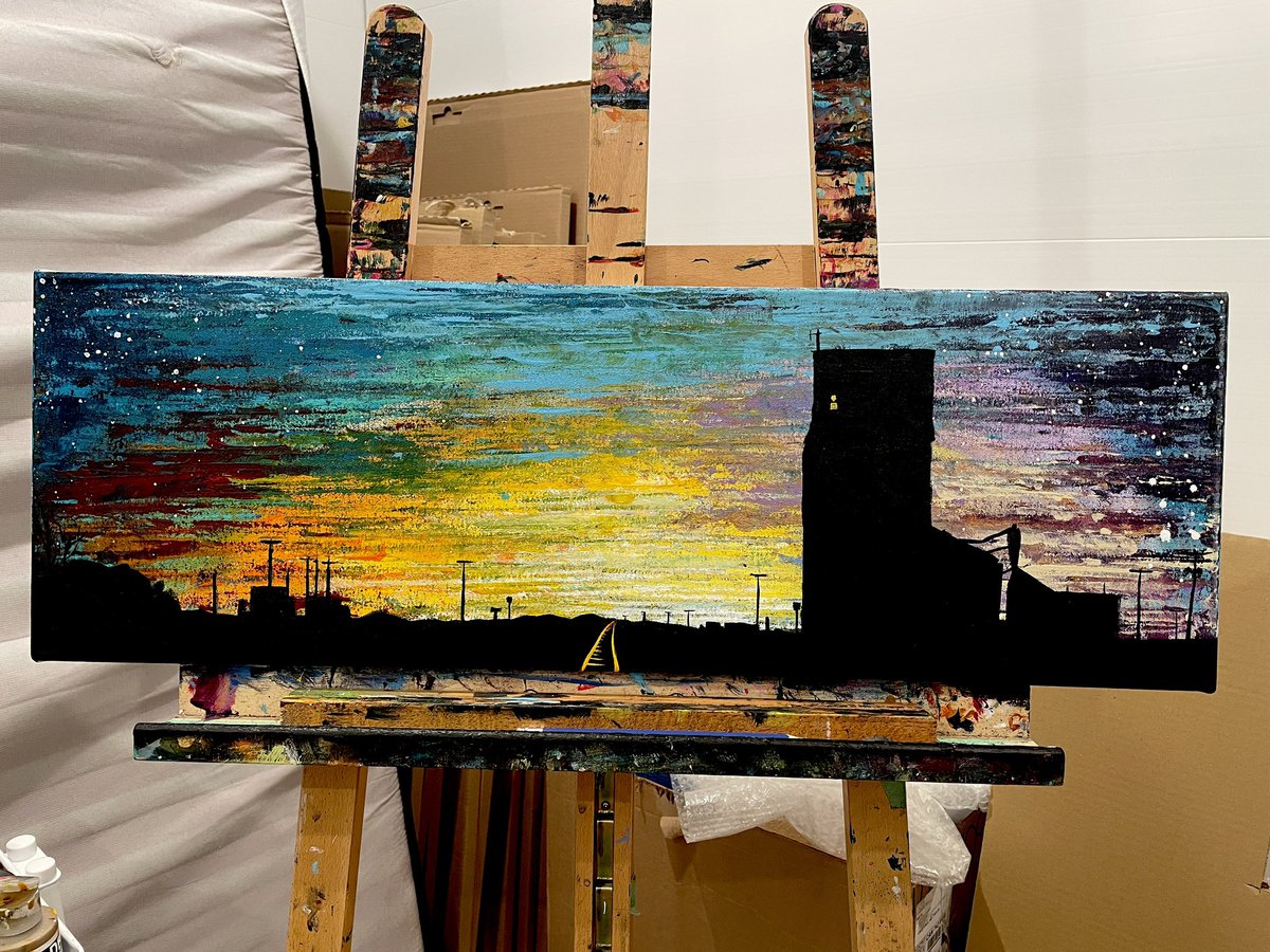 rvthomasart's tweet photo. A new painting that needs a name. Got one? #highriver #okotoks #yyc #ymm #kamsack https://t.co/OeZk3uIAgU
