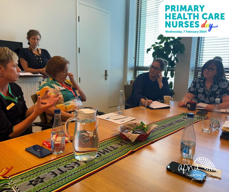 APNAnurses's tweet photo. APNA CEO @griffinscircus, President @karenbooth43 and APNA members met Asst Health &amp; Aged Care Minister @GedKearney &amp; Asst Rural &amp; Regional Health Minister @Emma4Dobell to discuss scope of practice for #PHC nurses
#PHCNday #timetobebold #nomoresilos #unleashthepowerofnurses https://t.co/3VYydWKxtW