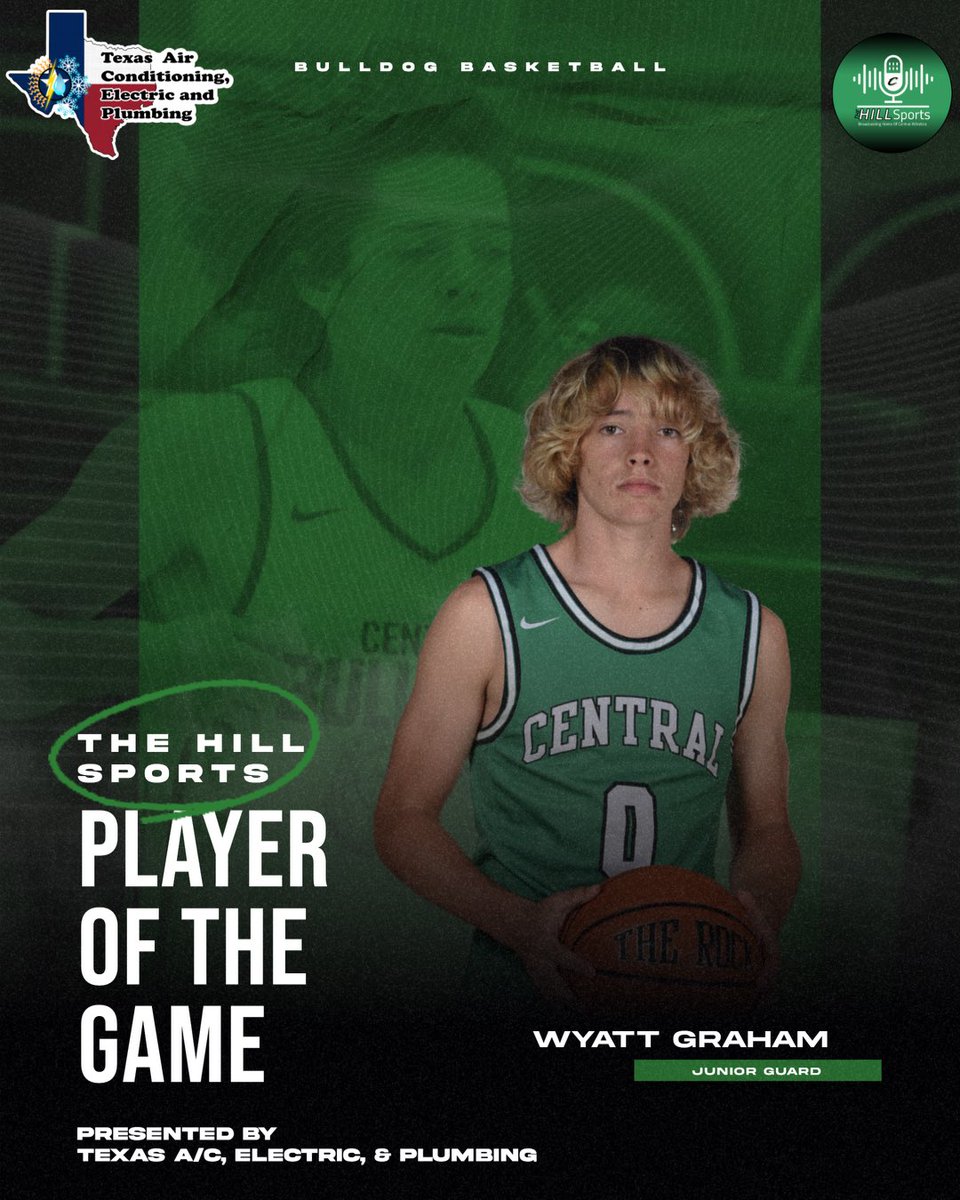Bulldogs move to 11-1 in district play with a 48-35 win over PCA. Congrats to our Texas Air Conditioning, Electric and Plumbing player of the game Wyatt Graham with 15 points 🔥🔥🔥
<a href="/hoopinsider/">Hoopinsider</a>  <a href="/CentralAthDept/">Central ISD Athletics</a>