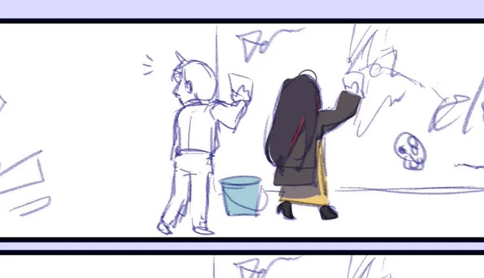 #wip #NIKKEfanart
モランイベ後の4コマ描いてる✒️
⚠️DIRTY BACKYARD 終わるよ!不憫なモランなお話だよ! 