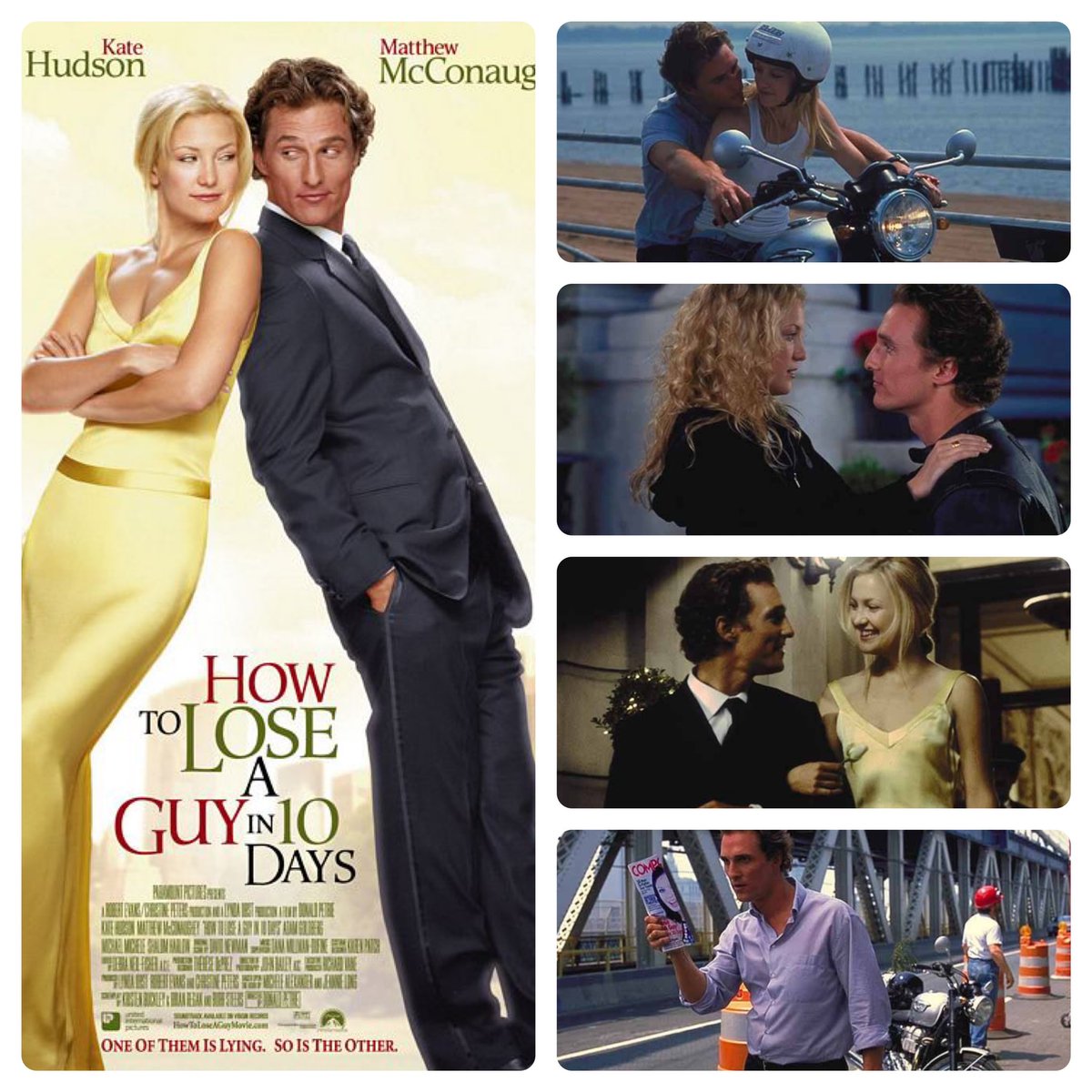 How to Lose a Guy in 10 Days celebrates 21st anniversary today.
#howtoloseaguyin10days #howtoloseaguyintendays #katehudson #katehudsonfans #matthewmcconaughey #classicmovie #classicfilm #filmclassic #movieclassics #2000smovies #2000sfilm #paramount #paramountpictures