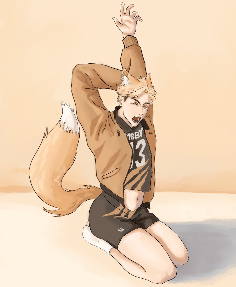 Don’t forget about your daily stretches! #Haikyu #atsumumiya