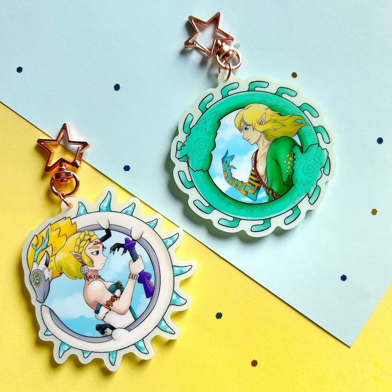 ClearCutSky1's tweet photo. Glow in the dark Legend of Zelda TotK charms are available! Very proud of these ones and they glow so bright~ https://t.co/HAlOi8fGQJ