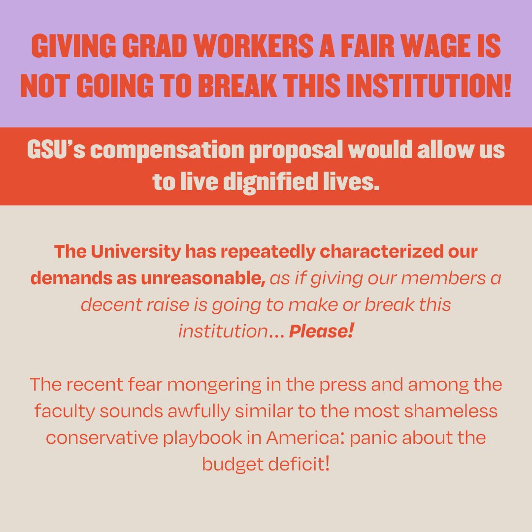 The one you have all been waiting for: compensation. Let’s be so real. The University of Chicago is one of the most elite &amp; expensive universities in the country. Grad workers who create value for the institution should not be living on the brink of poverty.