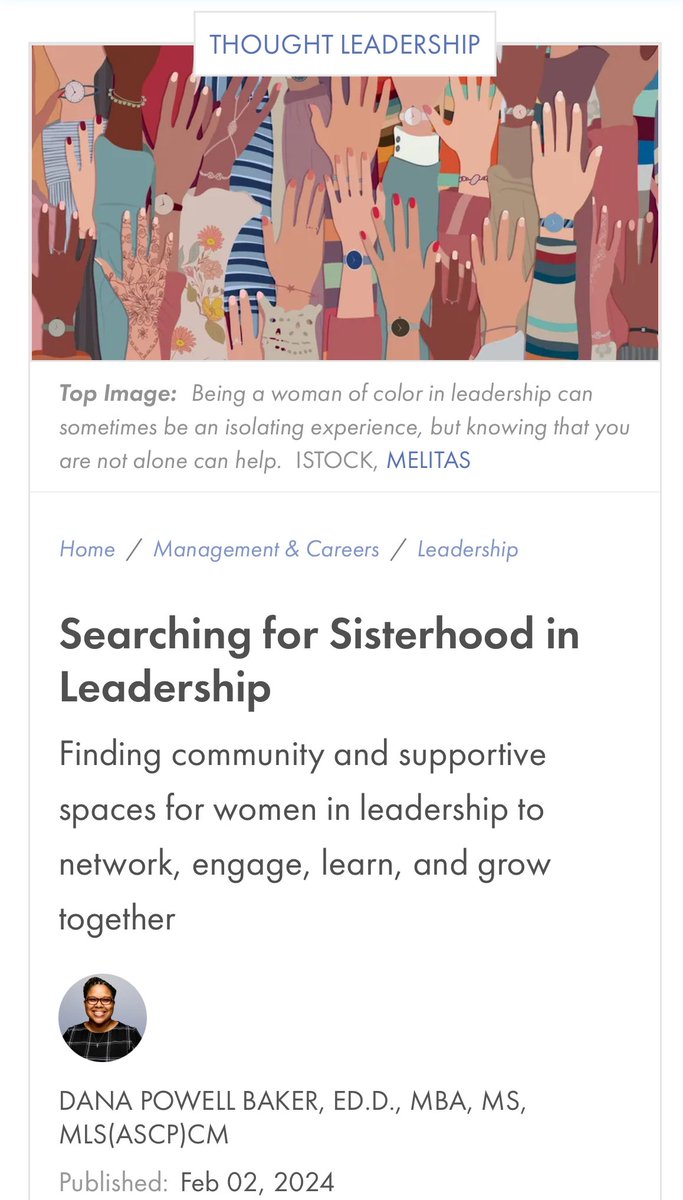 Catch our President, @ThatLabChick, in this feature article by Today’s Clinical Lab 👇🏾 #BlackHistoryMonth #leadership #sisterhood clinicallab.com/searching-for-…
