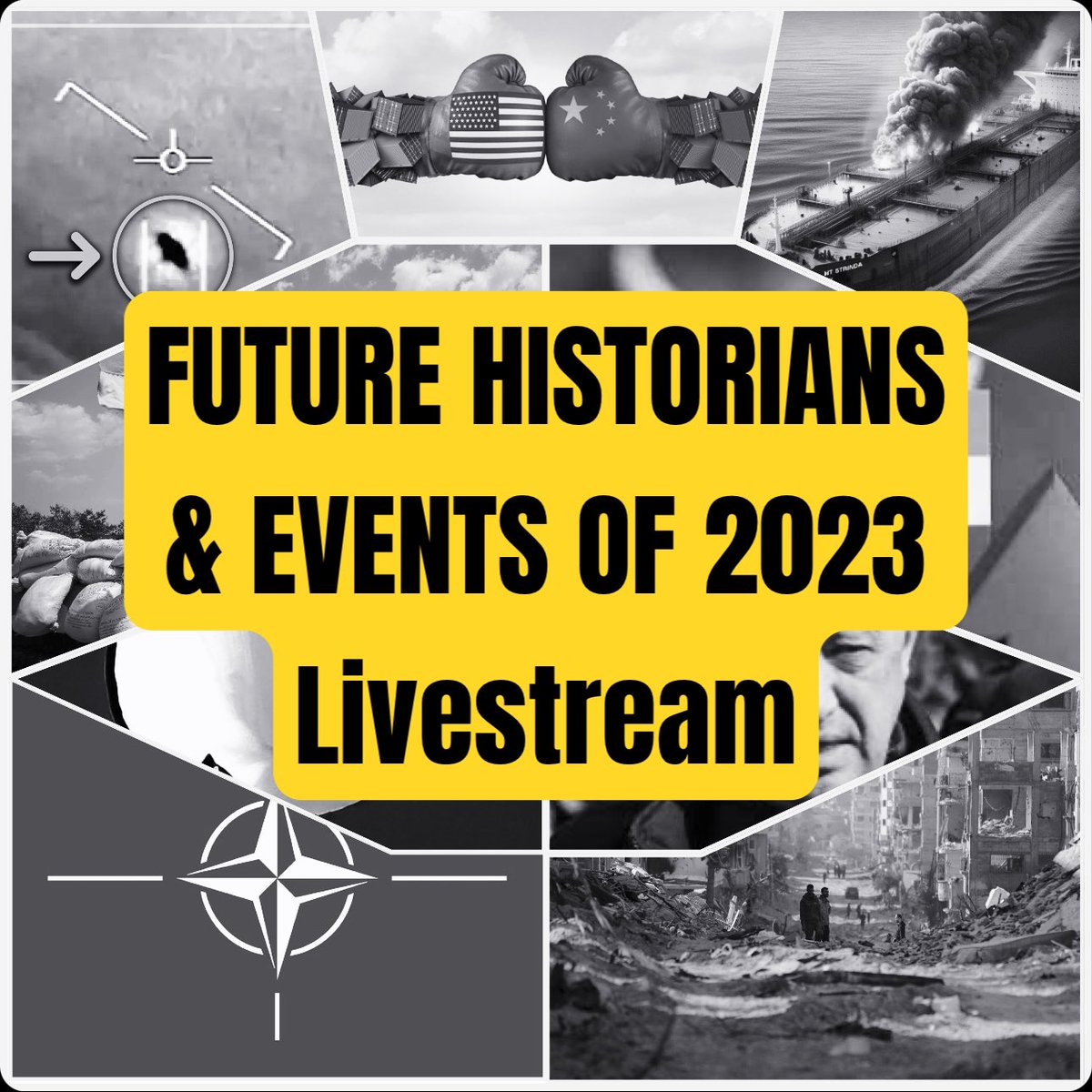 ADHistoryPC's tweet photo. Tomorrow 2/7 at 12:00PM EST/5:00PM GMT, we are going live on YouTube for our traditional debate: “What events from 2023 will future historians want to know more about?” Join us and bring your own ideas about what the future will want to know about our recent past. #Livestream https://t.co/tJFC2zLpAL