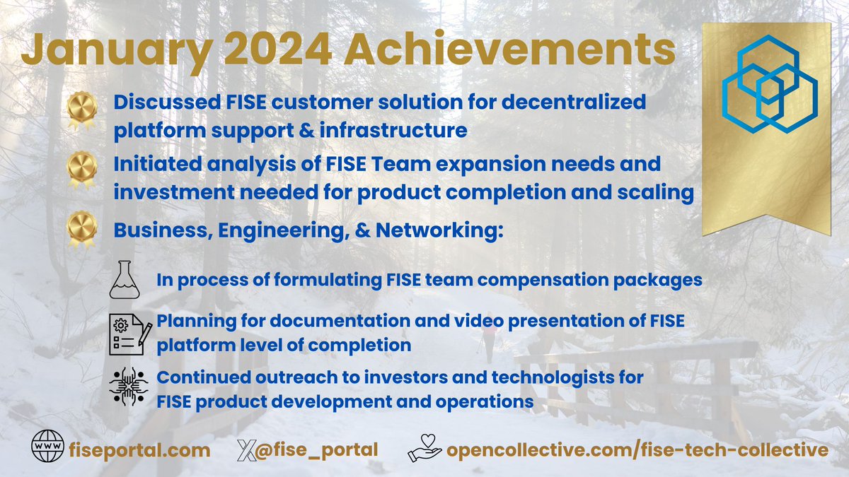 FISE_Tech_AI's tweet image. 🥁 Presenting the FISE January 2024 Achievement Update 🥁 

🙏 Thank you to all who participated in January&apos;s activities, transitions, and developments 🙏

😎 🌞 Exciting, bright year ahead, stay tuned, subscribed, follow us 😎 🌞