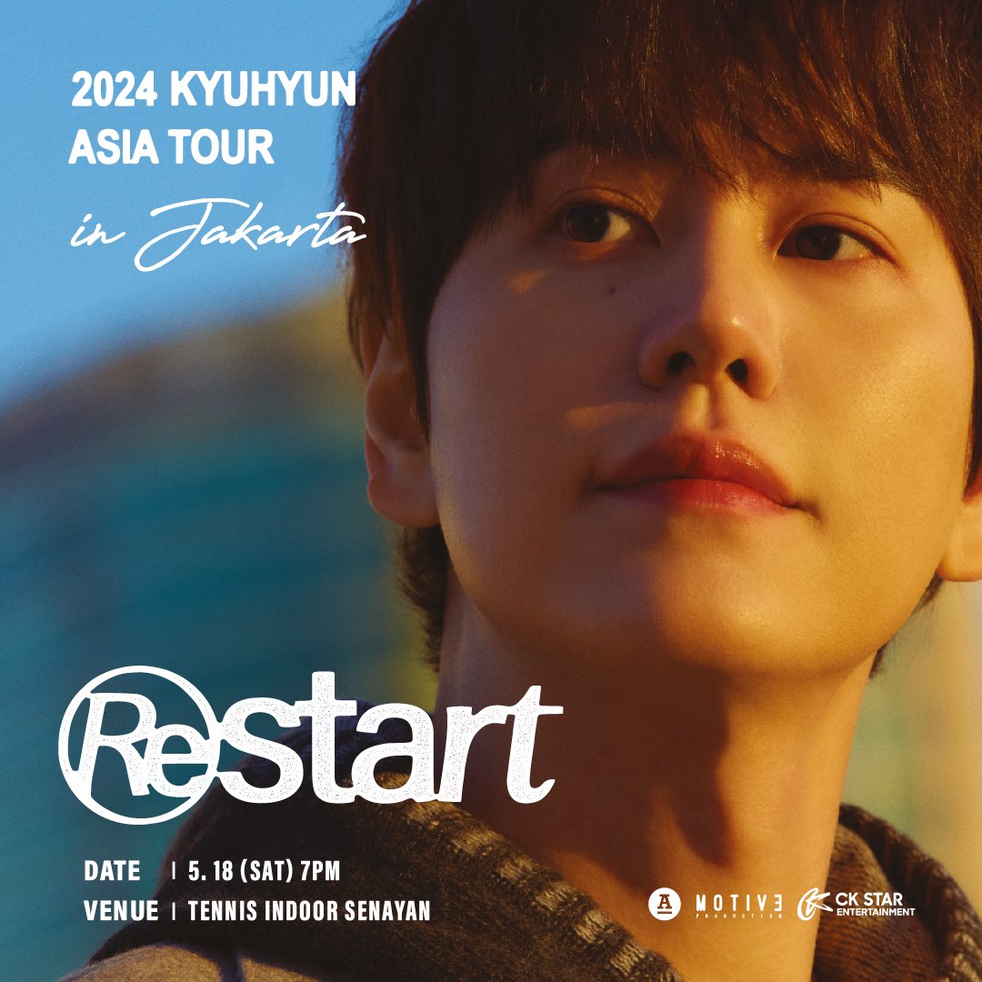 ckstarid's tweet photo. 𝟐𝟎𝟐𝟒 𝐊𝐘𝐔𝐇𝐘𝐔𝐍 𝐀𝐒𝐈𝐀 𝐓𝐎𝐔𝐑 '𝐑𝐞𝐬𝐭𝐚𝐫𝐭' 𝐢𝐧 𝐉𝐚𝐤𝐚𝐫𝐭𝐚
📆 𝟏𝟖/𝟓/𝟐𝟒
📍 𝐓𝐞𝐧𝐧𝐢𝐬 𝐈𝐧𝐝𝐨𝐨𝐫 𝐒𝐞𝐧𝐚𝐲𝐚𝐧

🐧 𝐓𝐈𝐂𝐊𝐄𝐓 𝐒𝐀𝐋𝐄𝐒​
𝟏𝟔/𝟐/𝟐𝟒 𝐚𝐭 𝟏𝟐 𝐏𝐌
 🎟️ Via https://t.co/G4bS6KCmMK ​or https://t.co/Ykj2fuSl0y 
​
#2024KYUHYUNASIATOUR https://t.co/ZdZcUzddWQ