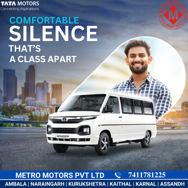 MetromotorsCv's tweet photo. Experience comfortable silence that’s a class apart with the low NVH levels of the new Tata Winger - A Class Apart.
अधिक जानकारी के लिए कॉल करें - ☎️ 7411781225 ☎️
.
.
.
#metromotorsprivateltd #TataMotorsBS6Winger 
#new #TataWinger #lowNVH #comfortable #TataMotors #Winger https://t.co/W5Ym6ugQ09