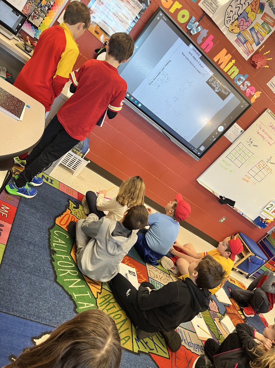 MrsDaugherty4th's tweet photo. #MathCongress is where S’s can show & explain their thinking. The teacher move today was picking a progression of strategies. When S’s were done presenting we looked at screen shots of them all to analyze their similarities & differences! @BeulahRalphElem #MathJoyCPS https://t.co/C99OxHBFyW