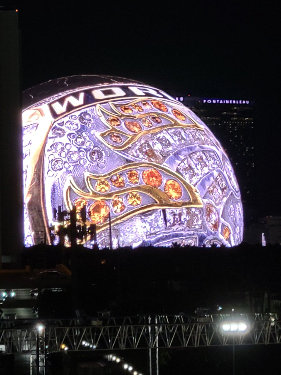 Sphere in Vegas showing the <a href="/Broncos/">Denver Broncos</a> love!