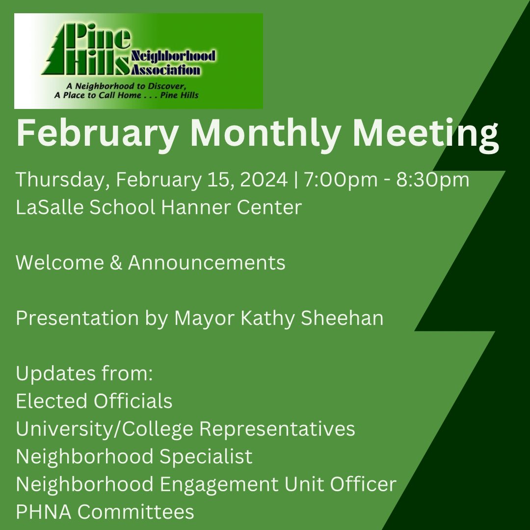 Pine Hills Neighborhood Association (@pinehillsna) on Twitter photo 