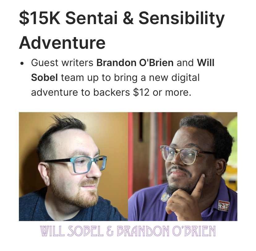 Brandon O'Brien, Wrestling With The Words (@therisingtithes) on Twitter photo We played it, we loved it, now we're cooking up something special for it! <a href="/9thLevelGames/">9th Level Games</a> is only just over $500 away from its next stretch goal of @wlsobel & I giving you a very special adventure for @thebomberbug's #SentaiAndSensibility! Check it out!
kickstarter.com/projects/9thle… We played it, we loved it, now we're cooking up something special for it! <a href="/9thLevelGames/">9th Level Games</a> is only just over $500 away from its next stretch goal of @wlsobel & I giving you a very special adventure for @thebomberbug's #SentaiAndSensibility! Check it out!
kickstarter.com/projects/9thle…