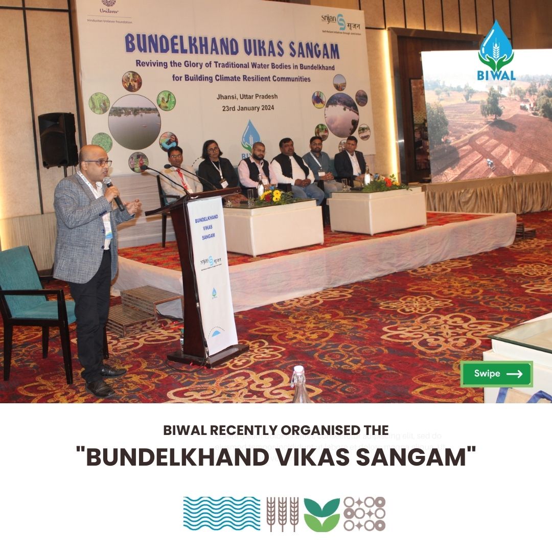 srijanofficial's tweet photo. We are happy to share that Bundelkhand Initiatives for Water, Agriculture and Livelihoods (BIWAL) organised the "Bundelkhand Vikas Sangam" workshop in Jhansi for cross learning and discussion on various topics such as tank rejuvenation, regenerative agriculture, https://t.co/MuZ8SWx5Ky
