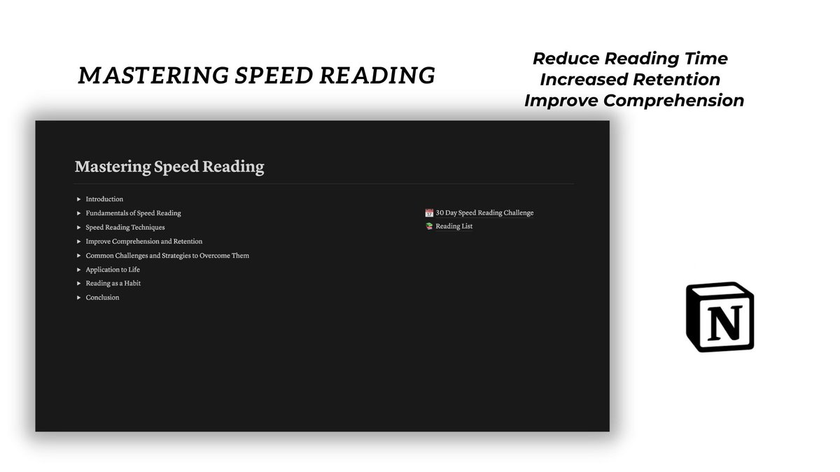 CoachDan333's tweet photo. 🚨🚨 NEW PRODUCT 🚨🚨

Finished my first Guide resource in Notion. Increase rate, retention, and comprehension in your reading with my FREE 30 day Speed Reading Challenge.

Take a look and let me know what you think. 

#Gumroad #SpeedReading #Guide https://t.co/zYMfGhaBFT