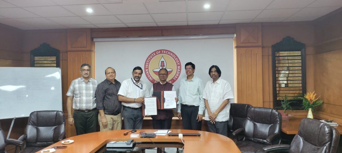 MoU signed on 5/2/24 between <a href="/iitmadras/">IIT Madras</a> and <a href="/JutRanchi/">JutRanchi</a> in the presence of Prof Balagurusamy Advisory to Hon'ble Governor of Jharkhand and Prof V Kamakoti, Director IIT Madras.
<a href="/jhar_governor/">Governor of Jharkhand</a>
<a href="/JharkhandCMO/">Office of Chief Minister, Jharkhand</a> <a href="/RanchiPIB/">PIB in Jharkhand 🇮🇳</a> <a href="/ugc_india/">UGC INDIA</a> <a href="/AICTE_INDIA/">AICTE</a> <a href="/PMOIndia/">PMO India</a> <a href="/N4BJP/">Navneet Singh</a>