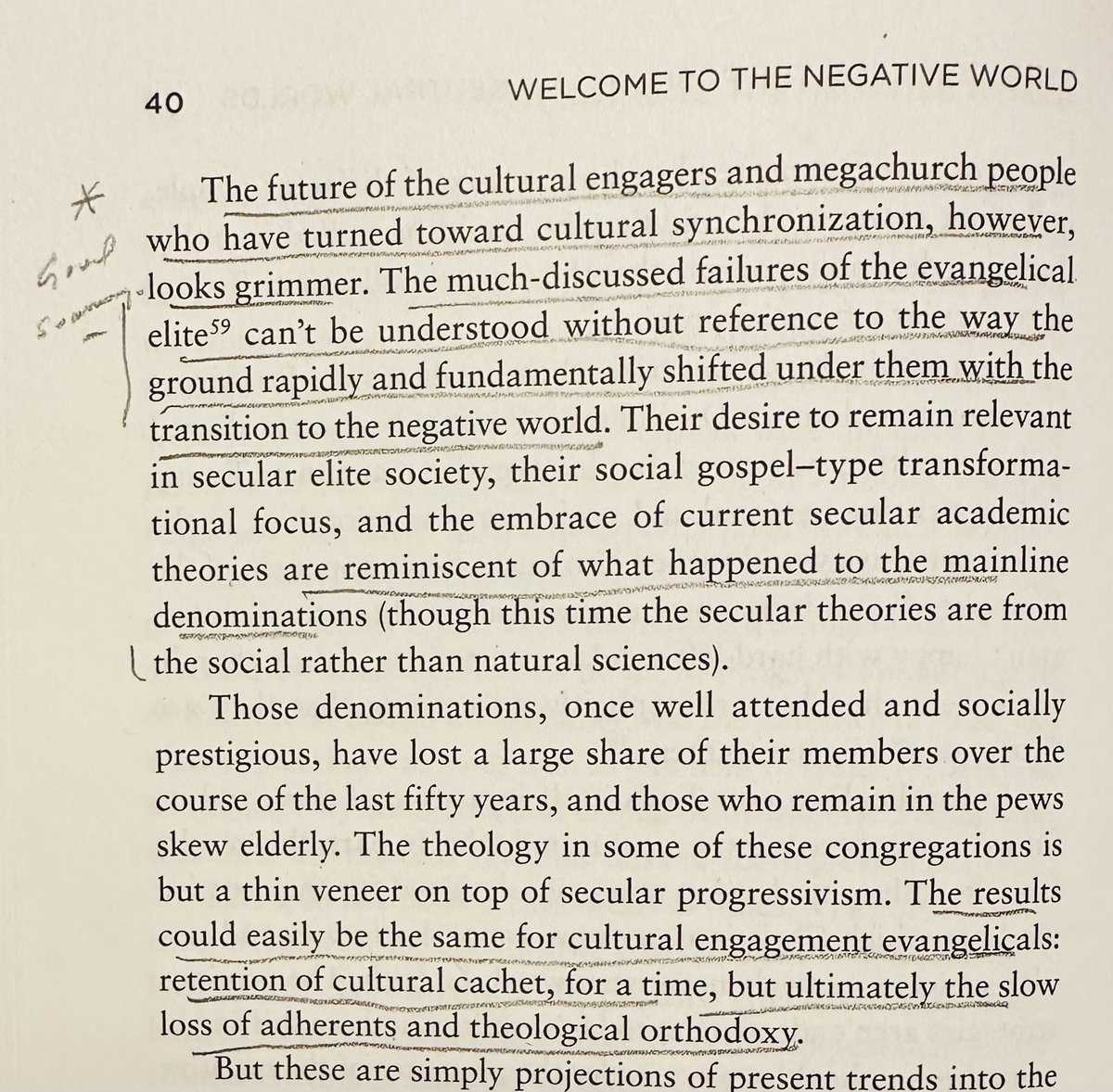 crwiley1962's tweet photo. There is no doubt in my mind that this is the future for “the cultural engagers.” Good summary by @aaron_renn #negativeworld https://t.co/HBelGKmcDg
