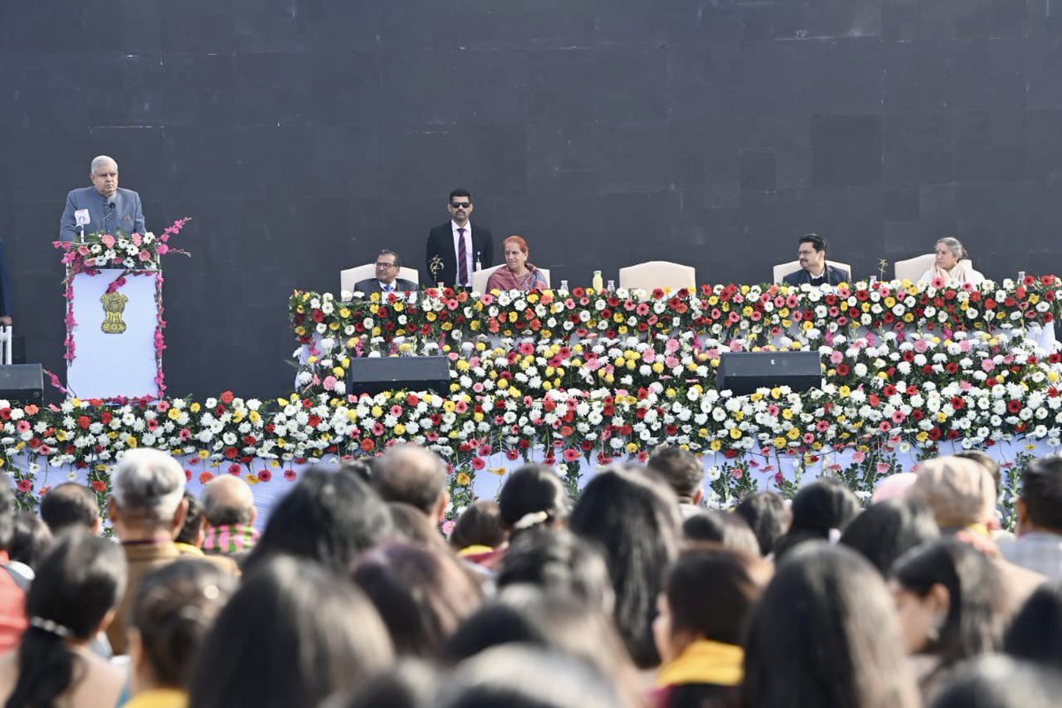 VPIndia's tweet photo. Hon'ble Vice-President, Shri Jagdeep Dhankhar presided over the Centenary Celebration of Indraprastha College for Women, University of Delhi today. @ipcollegedu @UnivofDelhi #ipcollegedu https://t.co/AFAIcjX0xp