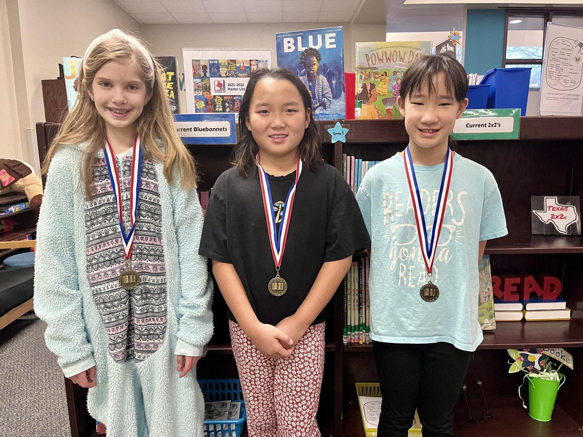 Ramona Browne (@ramonalibrarian) on Twitter photo Our Top Texas Bluebonnet Readers! Congratulations!! 🎉 They read and submitted for all 20 Bluebonnet Award Books! 📚❤️
<a href="/SonntagElem/">Sonntag Elementary</a> #SonntagLearns <a href="/FISD_Libraries/">Frisco ISD Libraries</a> #fisdElevate
#TLA Our Top Texas Bluebonnet Readers! Congratulations!! 🎉 They read and submitted for all 20 Bluebonnet Award Books! 📚❤️
<a href="/SonntagElem/">Sonntag Elementary</a> #SonntagLearns <a href="/FISD_Libraries/">Frisco ISD Libraries</a> #fisdElevate
#TLA