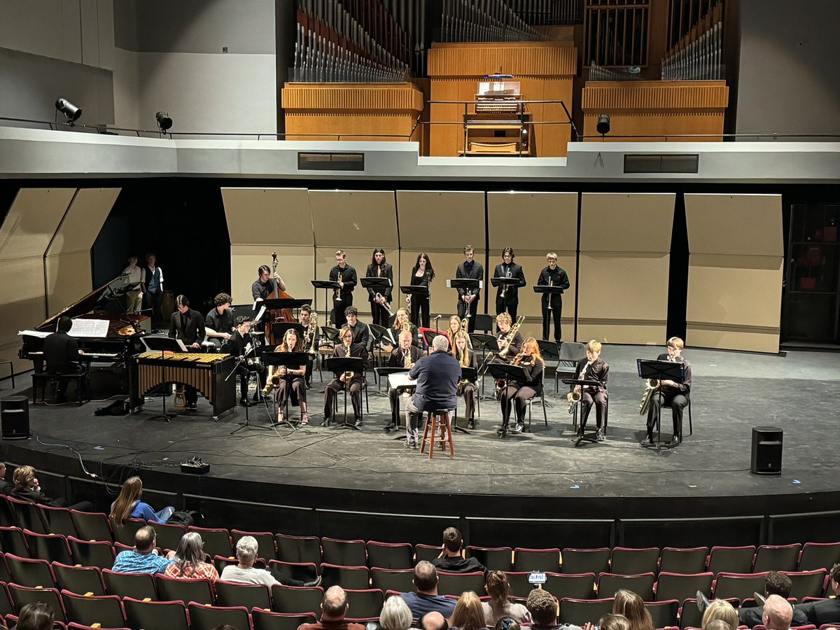 Today was Drake Honor Jazz! The 7 IHS band students worked on some jazz tunes with students from different schools &amp; performed an evening concert. It was awesome! Almost all of the Indianola students played an improvised solo at the concert. 👏👏😎