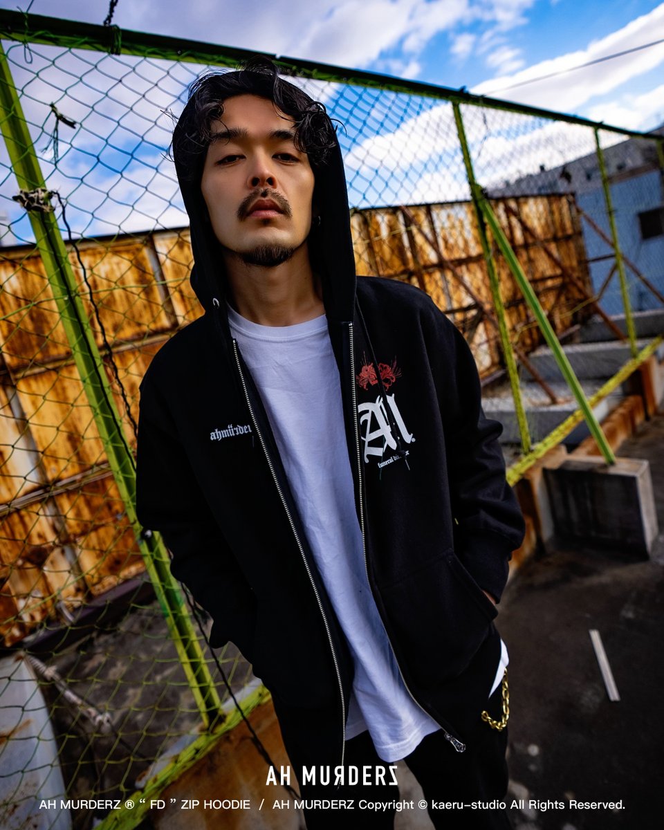 2月8日(木) 19:00発売 !!!!! AH MURDERZ “ FD “ ZIP HOODIE Color 2月8日(木) 19:00発売 !!!!! AH MURDERZ “ FD “ ZIP HOODIE Color