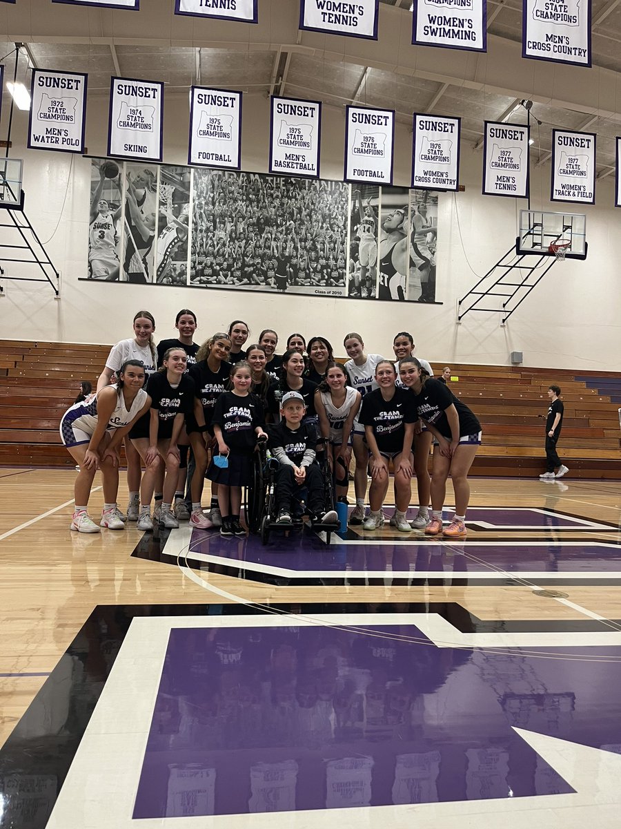 NickKrupke's tweet photo. Big night for Benjamin @SunsetGBB raising $25k for pediatric cancer with the  17th annual Cram the Stands @SHS_Apollos https://t.co/GL5vyAkvTD