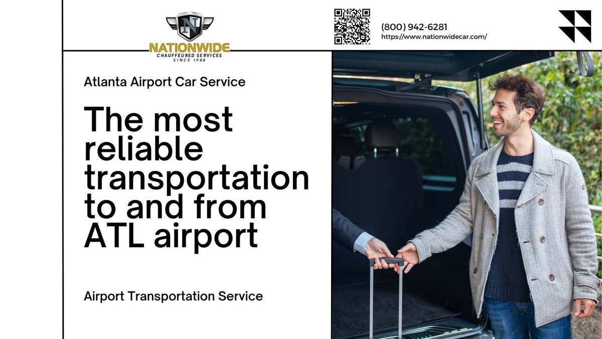 #AtlantaAirportCarServices
Traveling to Atlanta? Experience luxury and convenience with #NationwideChauffeuredServices! From #airportpickups to city tours, we ensure a smooth ride every time. Book now for a stress-free journey! #ATLAirportCarService #ATLAirportShuttleService #ATL