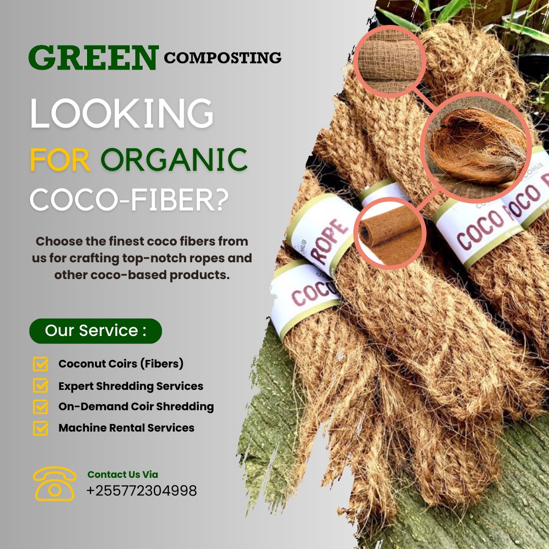 Invest in success, upgrade to our premium coco fibers, and be a part of the organic revolution. 🌿🌎 Let’s grow together, sustainably! 🌱💪 #OrganicRevolution #SustainableAgriculture #PremiumCocoFibers #GreenLiving #EcoFriendlyProducts #growwithus