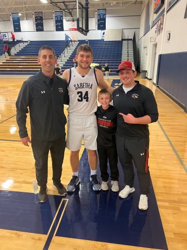 JoelOsborn_BC's tweet photo. We got a great one Raven Nation! Our first commit of this year’s signing class, Christian McAfee. Leader, tough, physical, competitive. Coach Bower, Jack, and I were fortunate to see him lead Sabetha to a big win tonight! #Unleash24 @CMac__7 @Coach_Bower_ https://t.co/apH9JZyddQ