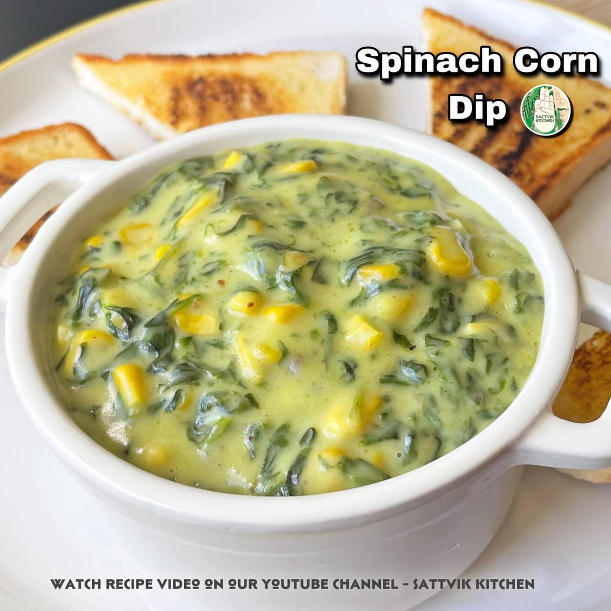 SattvikK's tweet photo. Creamy Healthy Spinach corn Dip https://t.co/Wt5my3T3SR it’s SUPER YUM! 🤤👌🏼 #spinach #spinachcorn #dip #warmdip #sattvikkitchen #creamy #healthychoices https://t.co/15u2MPtaqc