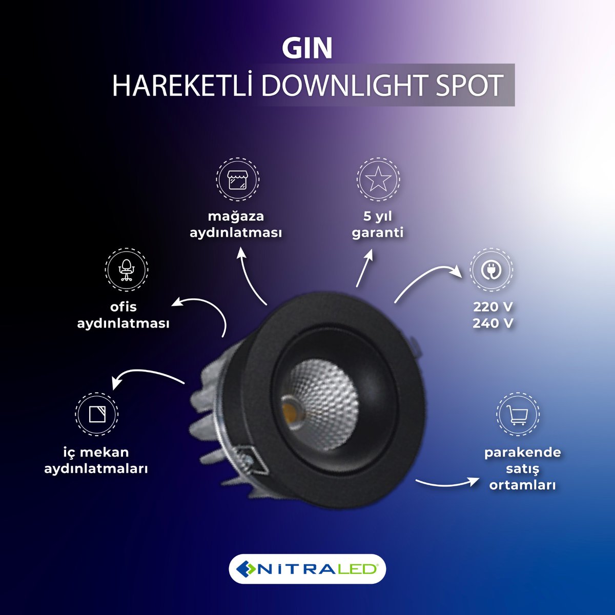 LedNitra's tweet image. 5 yıl garantili GIN Hareketli Downlight Spot ile iç mekan aydınlatmalarında, ofis ve mağaza aydınlatmalarında uzun süre verim elde edin ✨

Detaylı bilgi için iletişime geçebilirsiniz.

🌐nitra.com.tr
✉️info@nitra.com.tr

#nitraled #gin #gindownlightspot