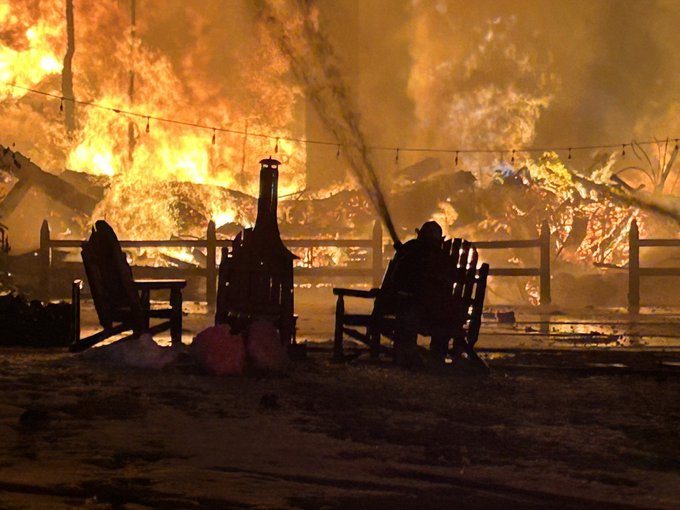 casketart_3's tweet image. #Lutsen Lodge destroyed in overnight fire @LutsenResort. No casualties reported, though the lodge building is said to be a total loss.