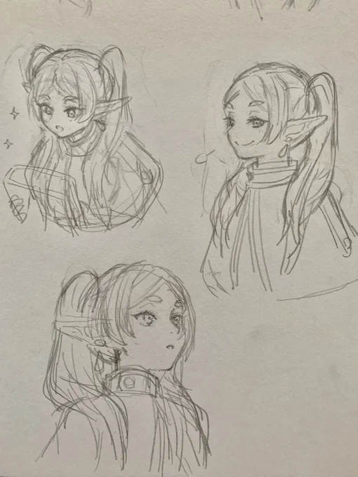 フリーレンで顔練習 