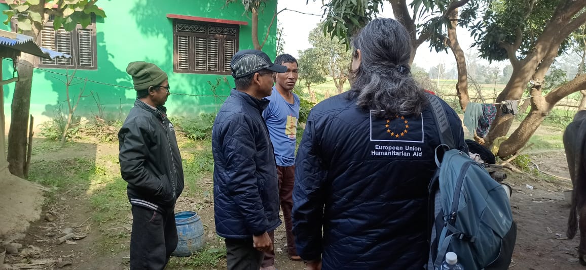 NepalRedCross's tweet photo. We had the pleasure of hosting Christine Lamarque and the EU delegation from @eu_echo in #Nepal. She joined us to explore the innovative #AnticipatoryAction initiatives we've been driving aiming to safeguard communities vulnerable to #flood risks. #STRONGinDRM #EuAid https://t.co/V7UmW8tlem