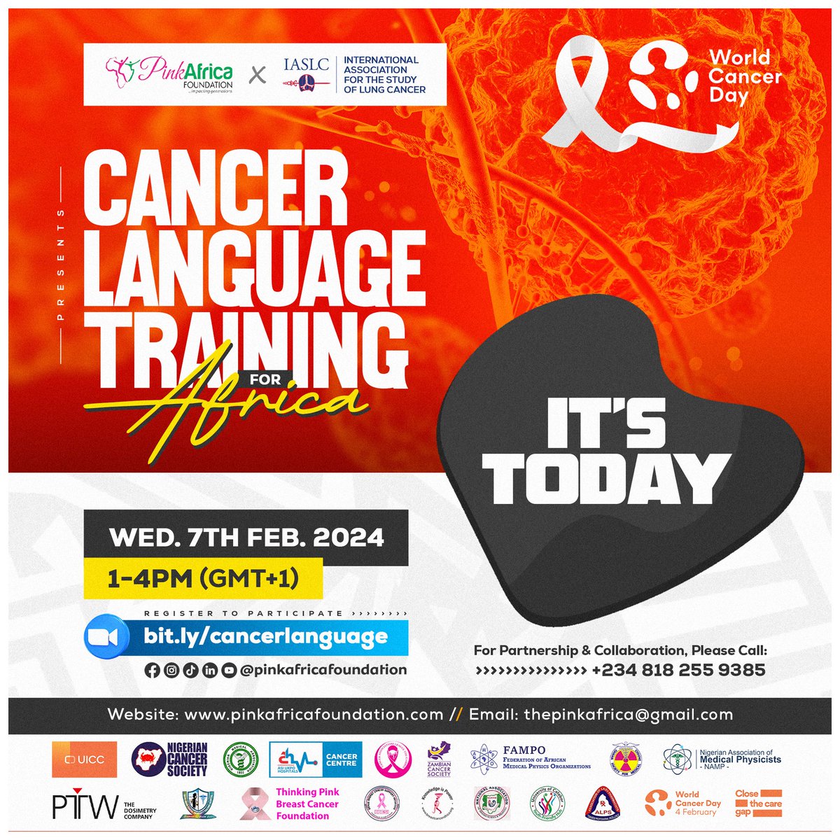 vic_ekpo's tweet image. See you all for this FREE Virtual Zoom Training by 1pm GMT+1.

#cancerLanguage #WorldCancerDay @BoldlyPink_PAF