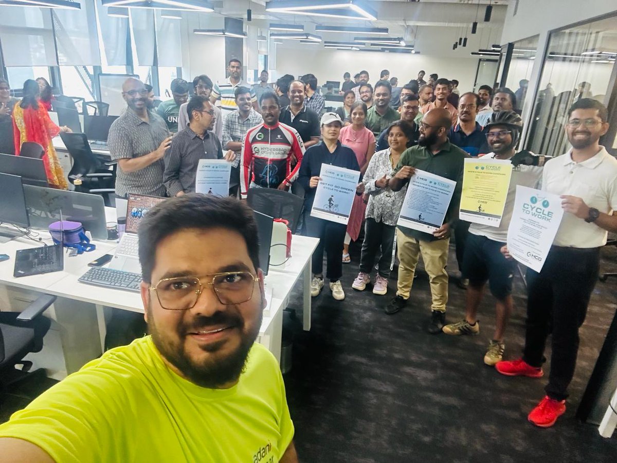 hcggroup2's tweet photo. HCG Cycle to work campaign at Galaxy by aurobindo is super success we thank @GetRightData for all the support extended and thank for giving us the opportunity in conducting session.. @revanth_anumula @CommissionrGHMC @DonitaJose @CVAnandIPS @ANI @TOITelangana @bbcnewstelugu https://t.co/GD0fD89gaP
