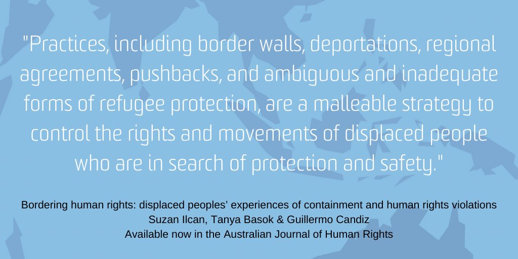 Suzan Ilcan, Tanya Basok & Guillermo Candiz examine the effect of key bordering practices in countries which simultaneously offer protection to displaced people whilst also restraining their access to permanent protection and social services. #BorderingPractices #HumanRights