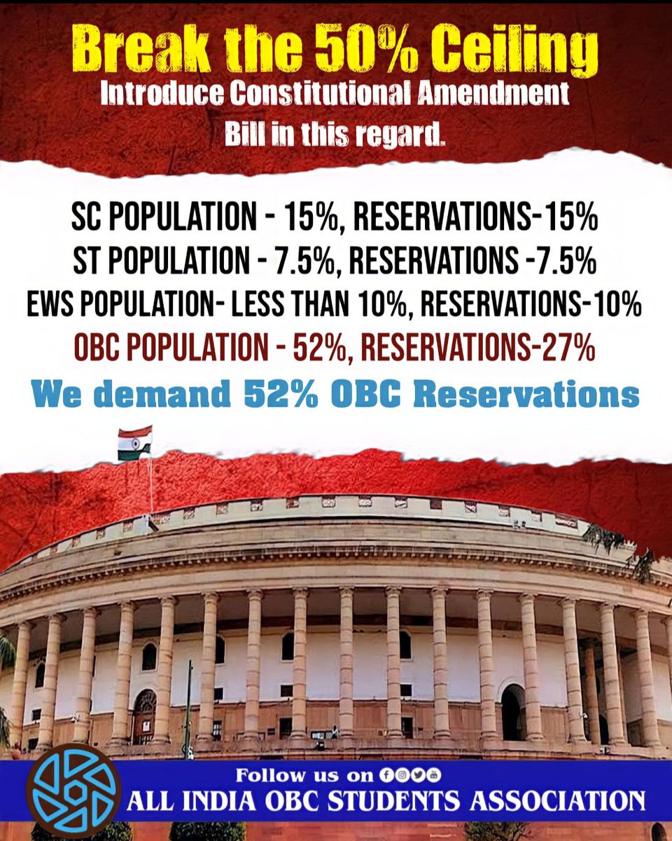 Rajendr_a2120's tweet photo. #52percentOBCQuota https://t.co/Mav2W1pbWM