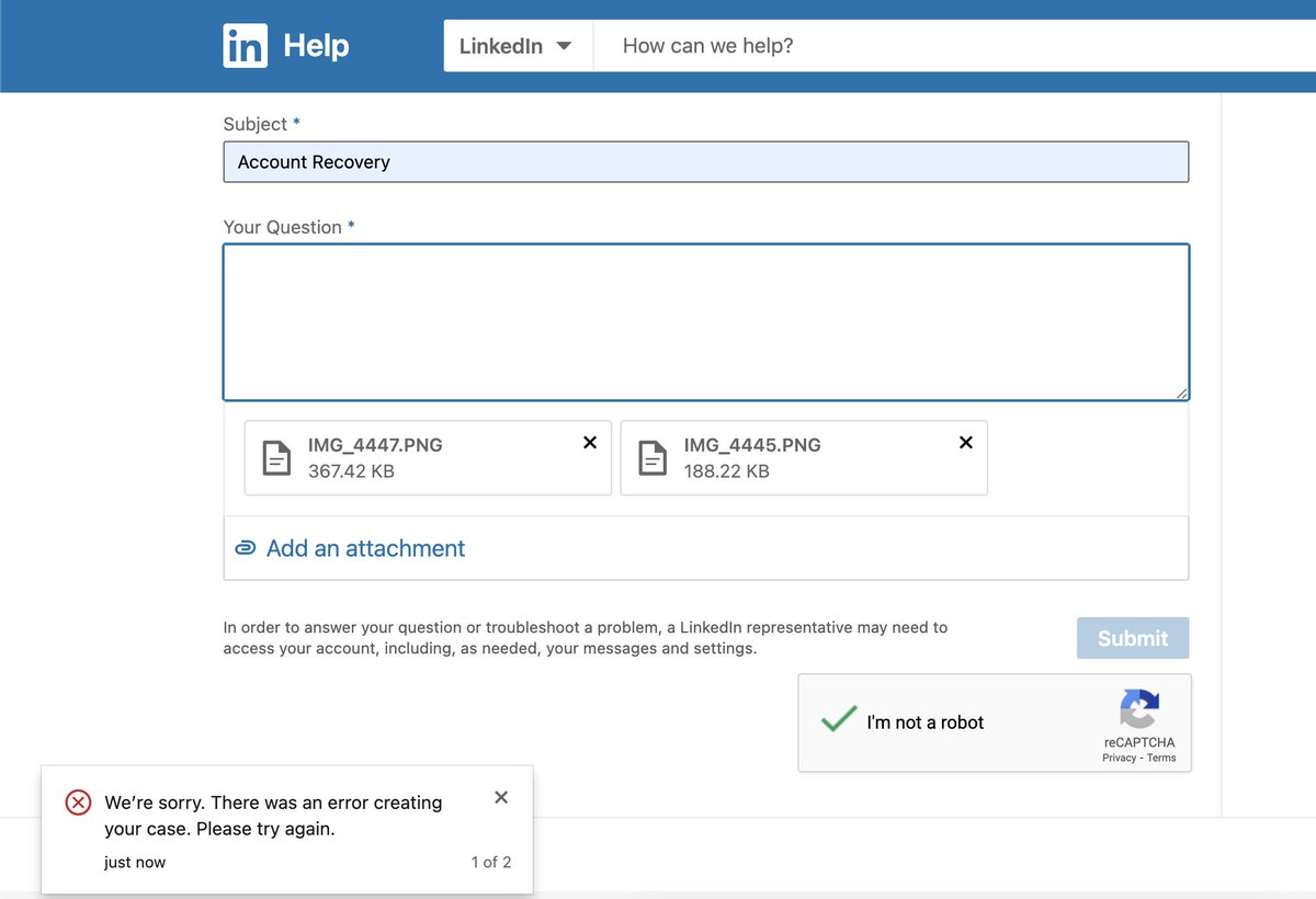 KowalskiDev's tweet photo. @LinkedInUK @LinkedIn I've been locked out of my account for 1 week now, can someone from the support team please help? It's impossible for me to recover my account by myself. #LinkedIn https://t.co/VLBWhzkWQ1