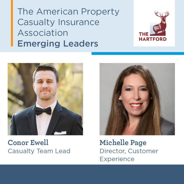 arodz623's tweet photo. The Hartford’s Conor Ewell, Excess &amp; Umbrella Casualty Team Lead and Michelle Page, Director, Customer Experience, joined insurance professionals selected by APCIA for their 2024 Class of Emerging Leaders. https://t.co/ghCiEcsrFy #IWork4TheHartford https://t.co/cX6LthUoOM https://t.co/hDxXJXMkcw