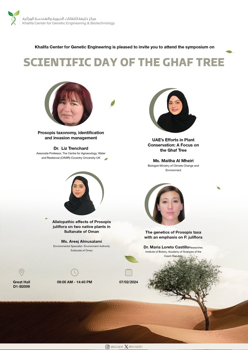manishroorkiwal's tweet photo. Prof Khaled Amiri @dr_khaledamiri, Director-KCGEB, welcomes all the participants on behalf of the Centre @KCGEB1 and highlights the significance of Ghaf (Prosopis cineraria).

#YearofSustainability @UAEU_NEWS https://t.co/90JvZaE1i6