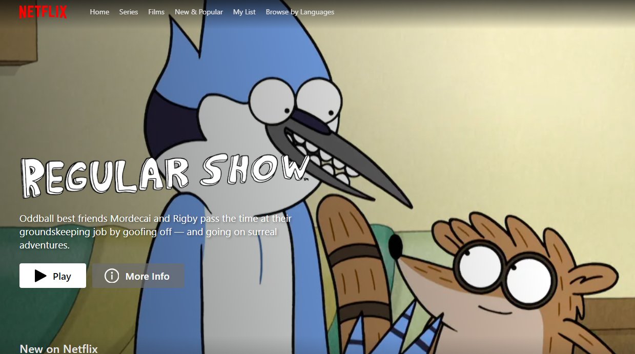 Regular show netflix deals