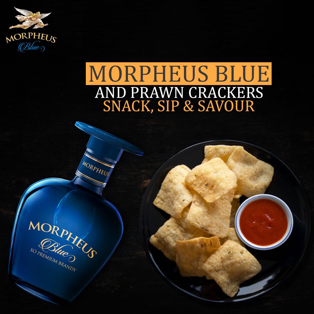 MXODareToDream's tweet photo. Crunchy prawn crackers and Morpheus Blue Brandy make an irresistible pair. The vanilla and caramel notes in each sip complement the flavourful crackers, making a perfect combination for your evenings.
#MorpheusBrandy #MorpheusBlue #Brandy #MorpheusDareToDream #DareToDream https://t.co/aA9VIzvtbD