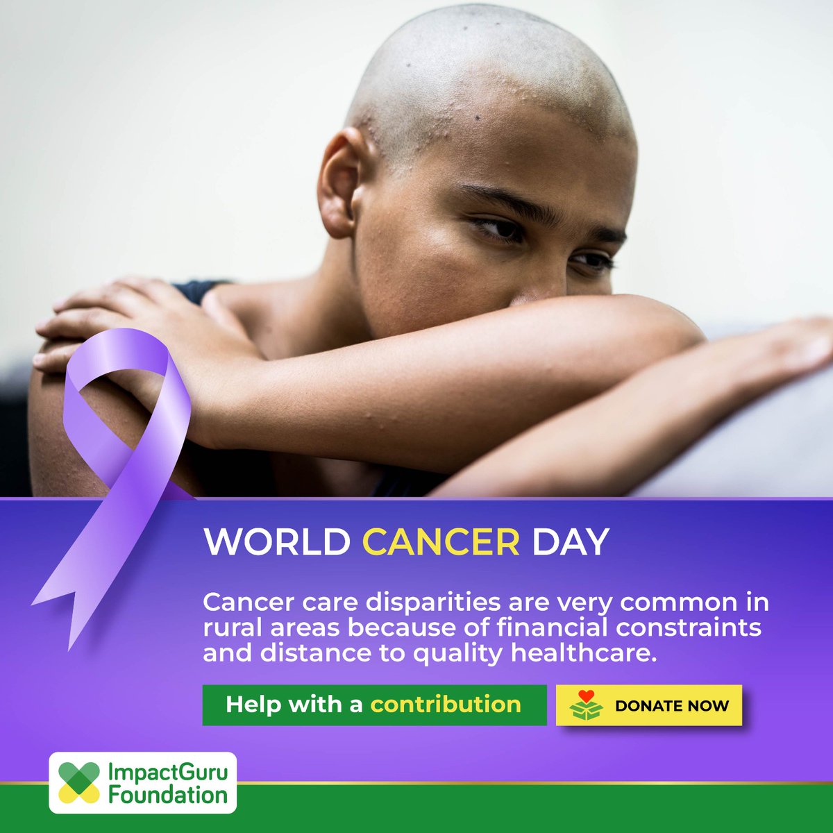 This World Cancer Day, do your bit to ensure quality healthcare for all.

Contribute now: impactgurufoundation.org/impactgurufoun…

#ImpactGuruFoundation #WorldCancerDay #HealthCare #SpreadKindness #Nutricure #HealthyBharatHappyBharat