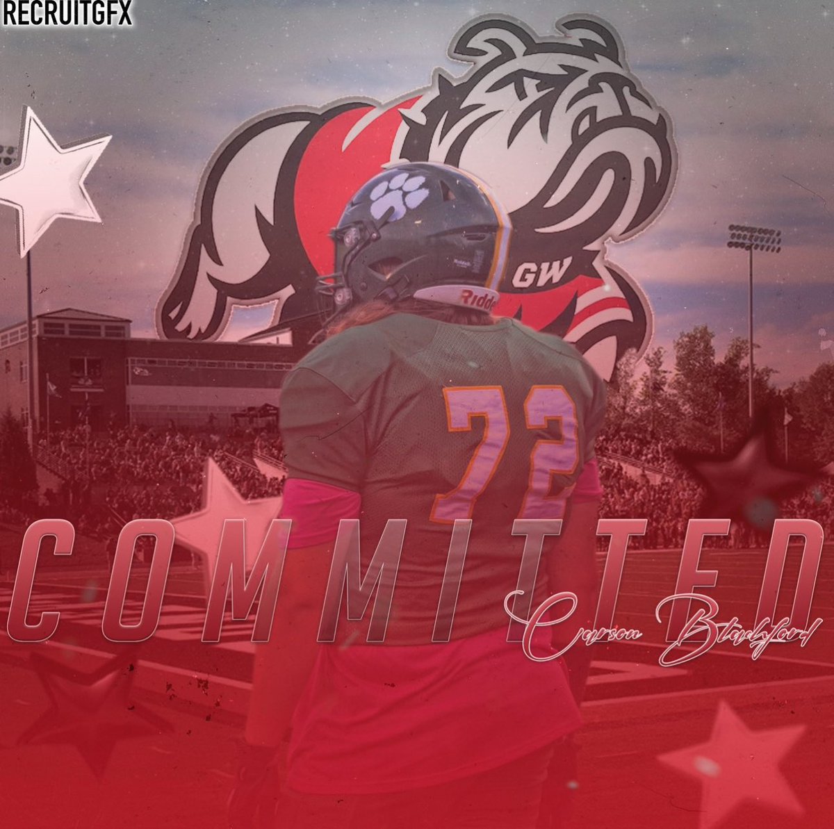 Carson Blachford (@blachfordcarson) on Twitter photo Blessed to say I’m COMMITTED to Gardner-Webb University! Thank you to my family for always supporting me throughout my football career and always believing in me. I also want to thank all the coaches who helped me along the way.
<a href="/CoachTylerJohns/">Tyler Johns</a> <a href="/CoachReisert/">Cris Reisert</a> <a href="/CoachVeraldi/">COACH PAYTON VERALDI</a> Blessed to say I’m COMMITTED to Gardner-Webb University! Thank you to my family for always supporting me throughout my football career and always believing in me. I also want to thank all the coaches who helped me along the way.
<a href="/CoachTylerJohns/">Tyler Johns</a> <a href="/CoachReisert/">Cris Reisert</a> <a href="/CoachVeraldi/">COACH PAYTON VERALDI</a>