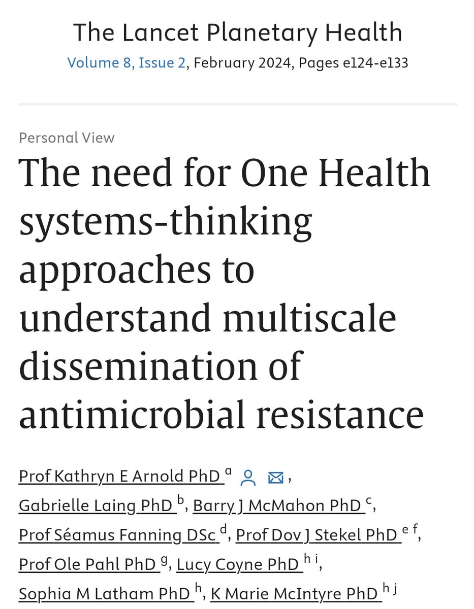 Dr Gabrielle Laing (@drgabbylaing) on Twitter photo New open access paper in <a href="/TheLancetPlanet/">The Lancet Planetary Health</a> on need for #OneHealth approaches for #AMR 💊 authors.elsevier.com/sd/article/S25…
Although antimicrobial resistance is most obvious when treatments fail, AMR evolution, transmission & dispersal is often in environmental settings... 🧵
<a href="/KateArnold14/">Prof Kate Arnold</a> New open access paper in <a href="/TheLancetPlanet/">The Lancet Planetary Health</a> on need for #OneHealth approaches for #AMR 💊 authors.elsevier.com/sd/article/S25…
Although antimicrobial resistance is most obvious when treatments fail, AMR evolution, transmission & dispersal is often in environmental settings... 🧵
<a href="/KateArnold14/">Prof Kate Arnold</a>