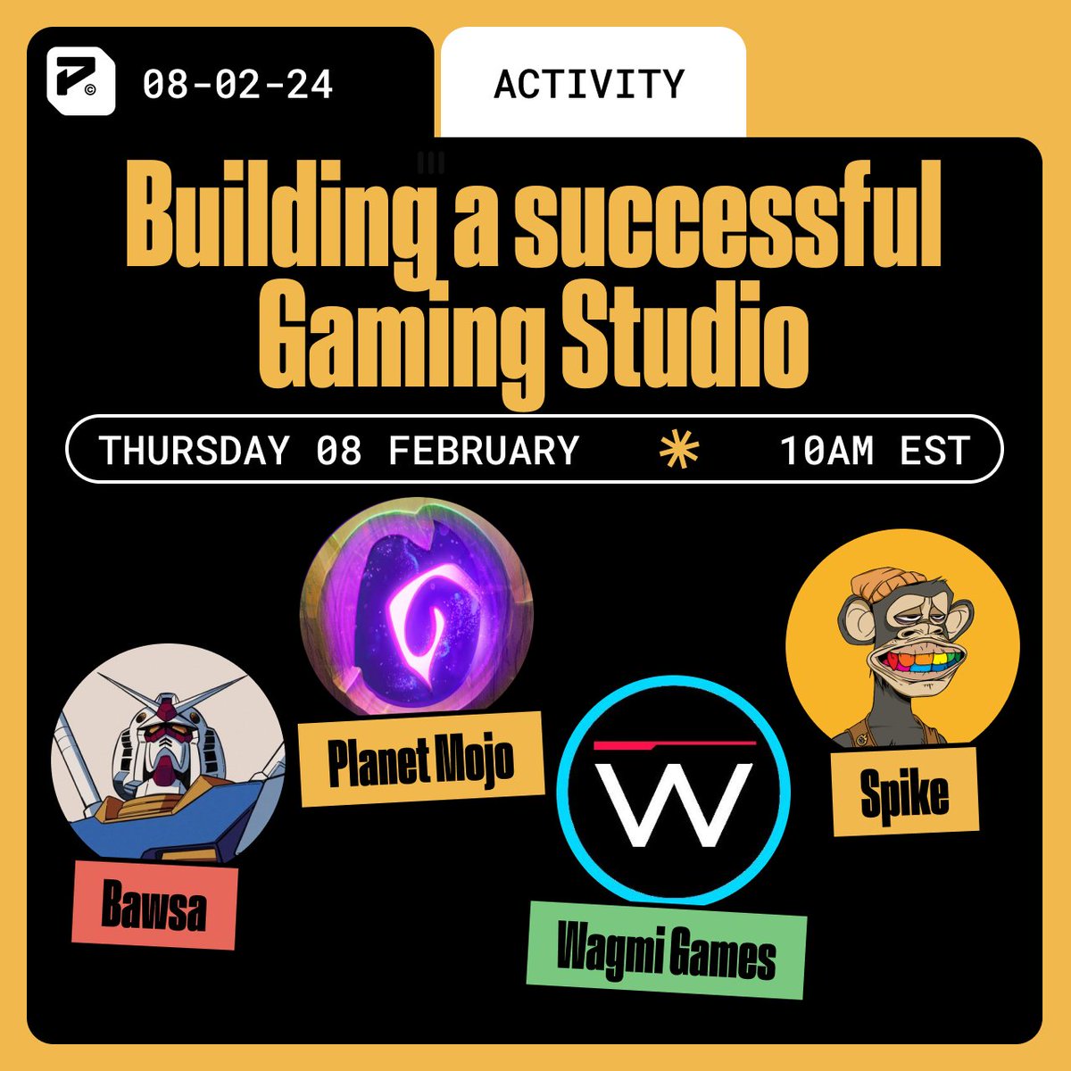 How to build a successful gaming studio? Join the conversation next Thursday! ⏰ 10 AM EST Thursday 8th Link below 👇