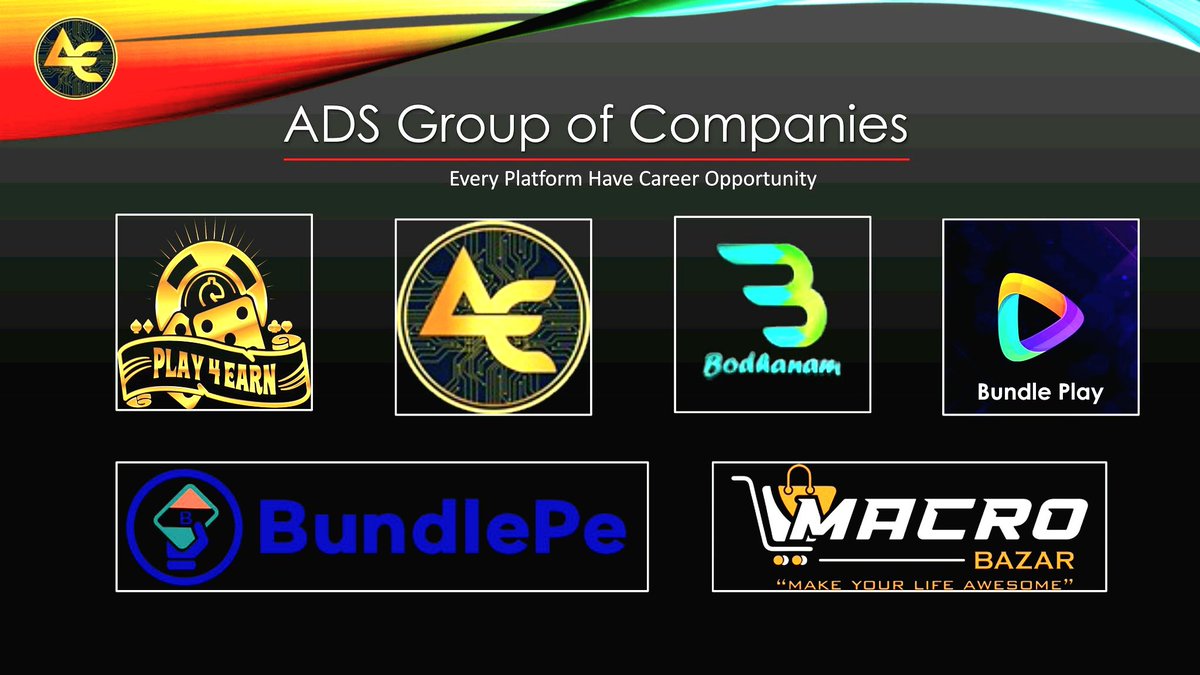 UshaSha66125100's tweet photo. "ADS GROUP OF COMPANIES " WITH TRENDING INDUSTRIES.

ADSCOIN 
ADSCOIN EXCHANGE 
BODHNAM (E- LEARNING)
PAYONADS ( DIGITAL PAYMENT)
BUNDLE PLAY (OTT PLATFORM)
MACRO BAZAR
PLAY4EARN (LIVE GAMING)

https://t.co/9ndprCTLb2…

ADS : FUTURE IS HERE
@therahulads @BrijSha60236421 https://t.co/P5bqqHCByt
